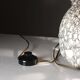 Large ceramic lamp base, fat lava, brutalist design, double lighting.