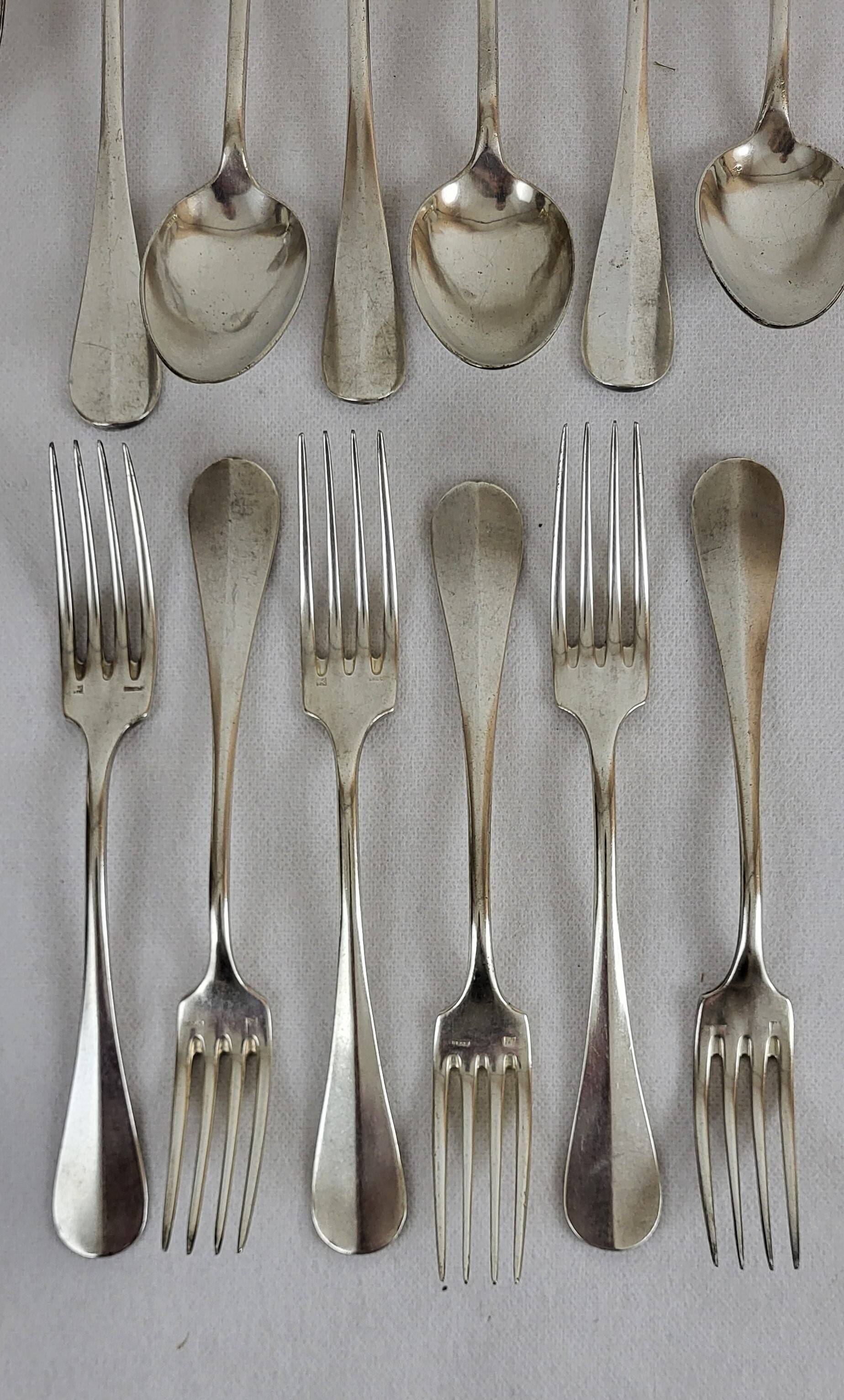 13 Ercuis silver-plated cutlery