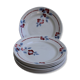 Set of 8 flat ceramic plates