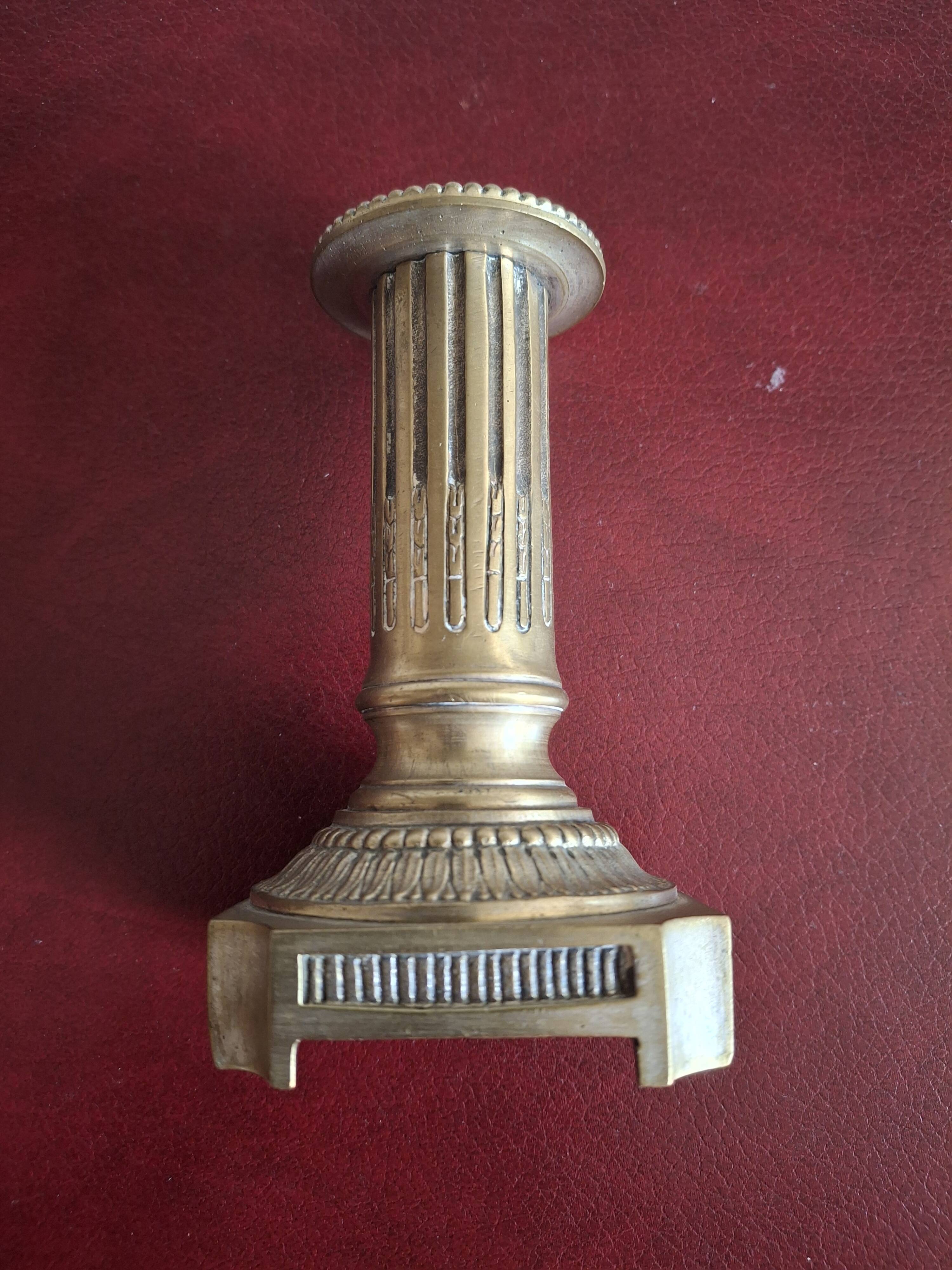 Empire style bronze candle holder