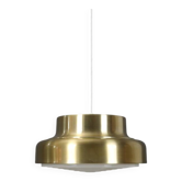 Mid-century pendant lamp in gold / brass finish, Danish modern design, 1960s / 1970s