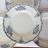 4 flat ironstone plates from St Amand