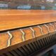 Unique antique Italian wooden hall table / narrow dining table