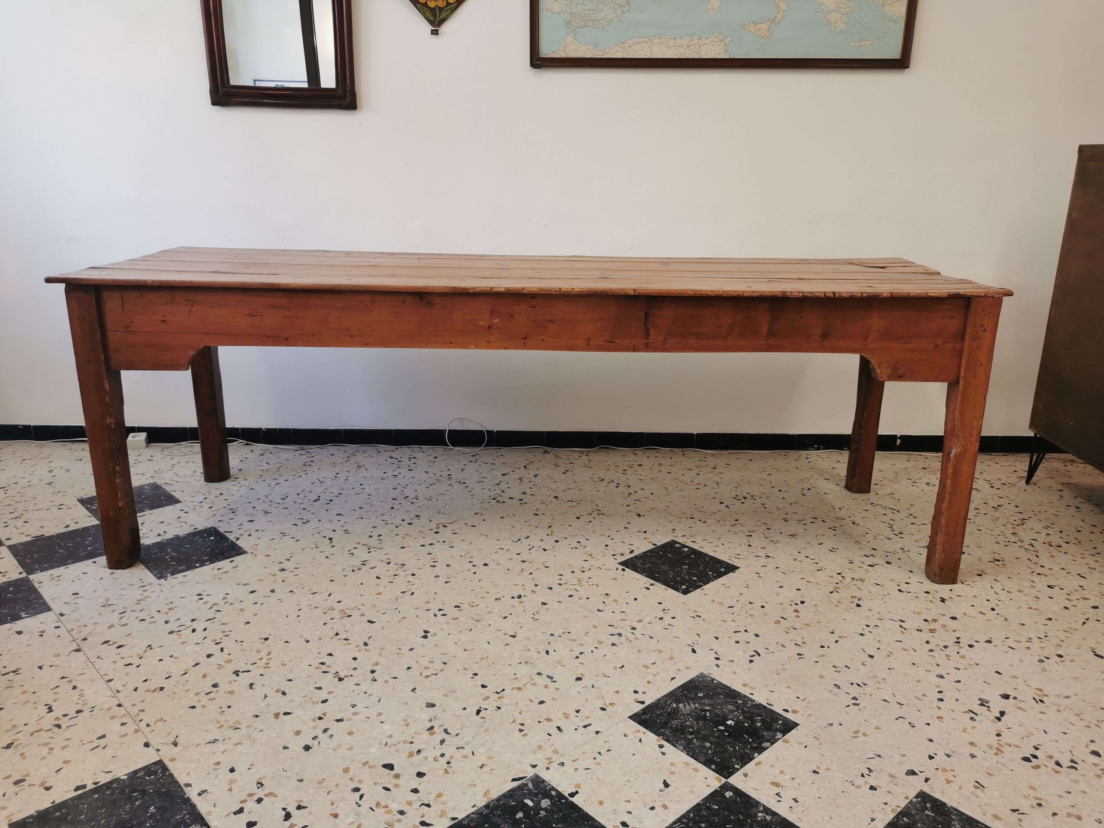 Old Catalan farmhouse table of 2m45
