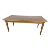 Rectangular coffee table in beech and oak from the 70s