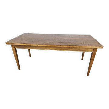 Rectangular coffee table in beech and oak from the 70s