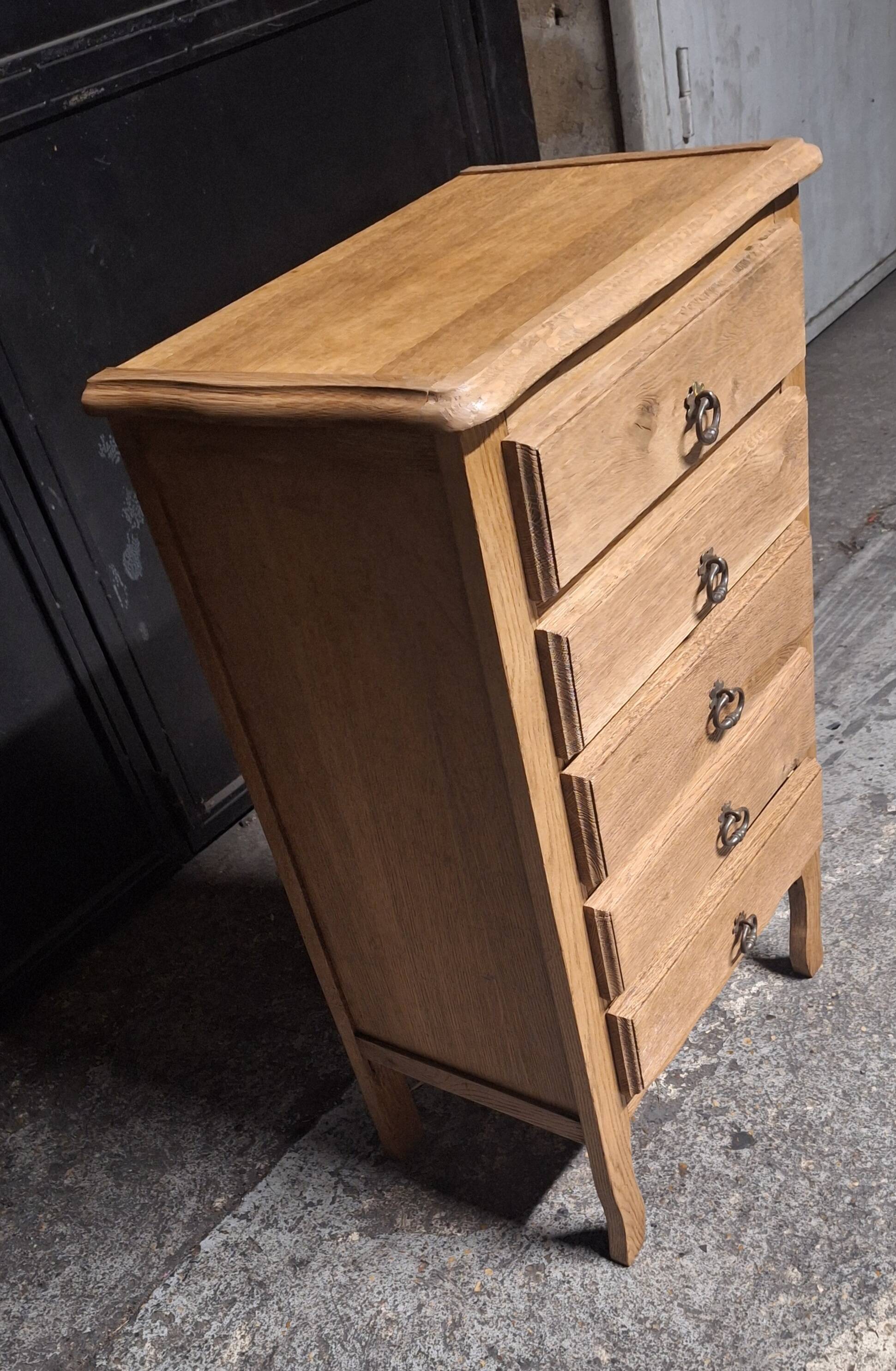 Chiffonnier en chêne 5 tiroirs