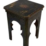 Antique hand-painted Moroccan Moorish Zouak side table