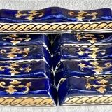10 anciens porte couteau Gien Renaissance fond bleu