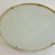 Large vintage ceiling light in opaline glass and brass – Arne Jacobsen style
