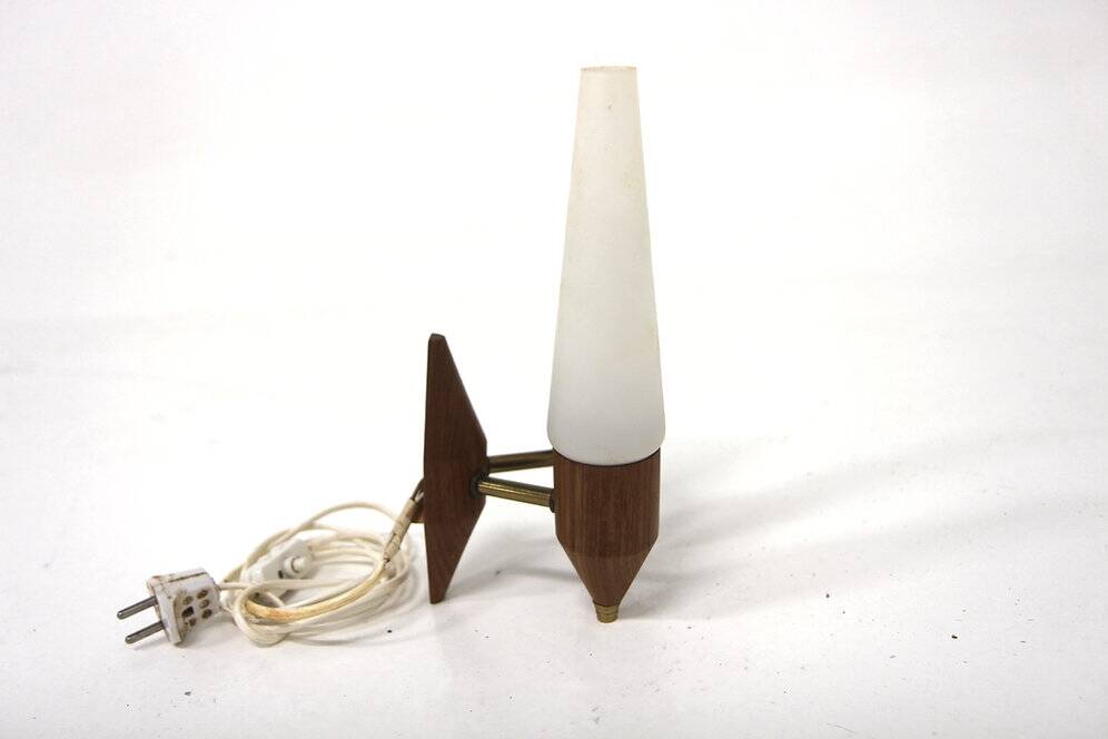 Scandinavian teak wall lamp, Sweden, 1950