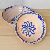 Antique Handmade Terracotta Ceramic Lebrillos Bowls Fajalauza, Granada Spain XIX
