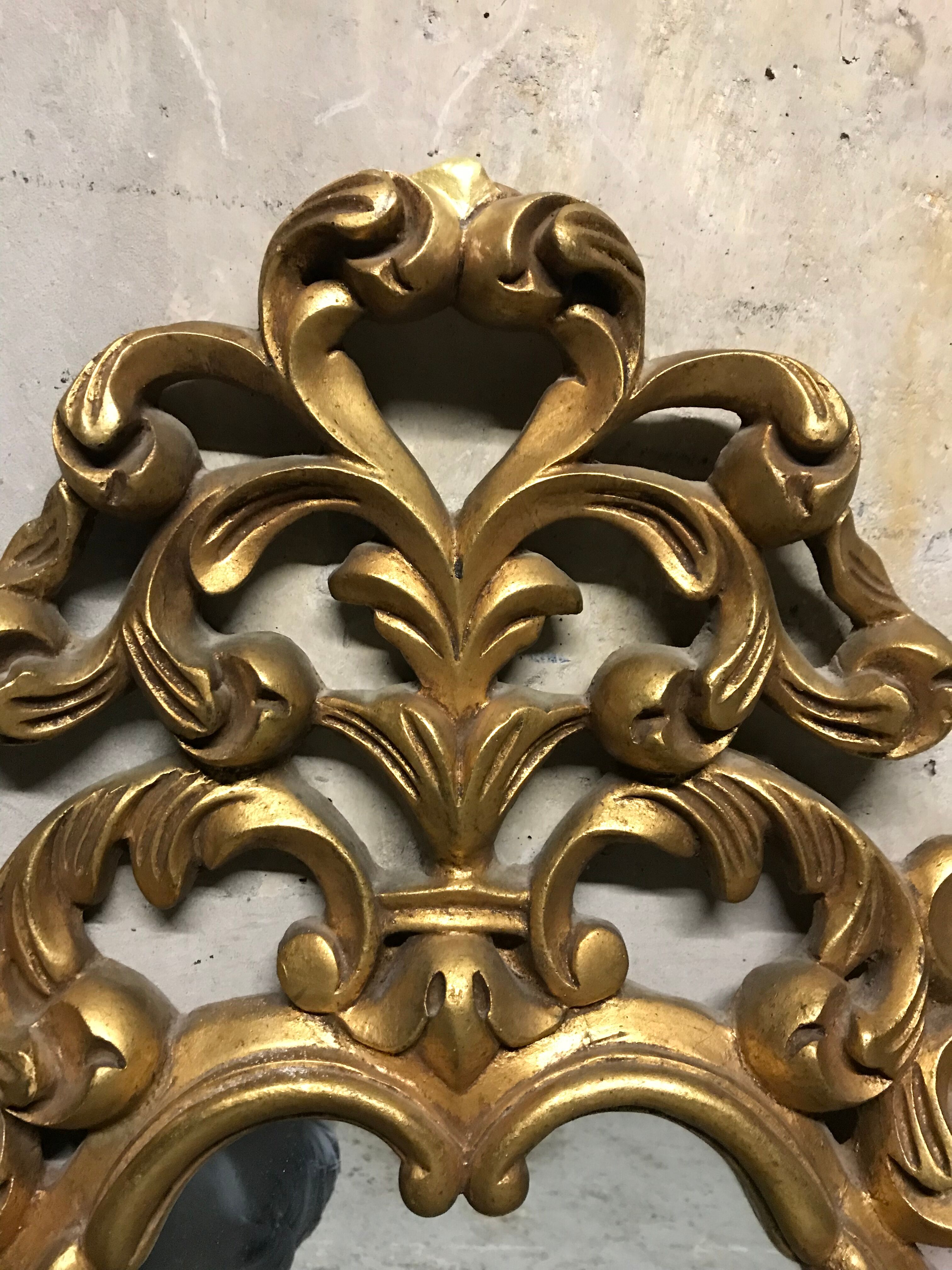 Rococo gold mirror 65x100cm