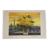 Original lithograph numbered and signed in pencil by Michel Henry.