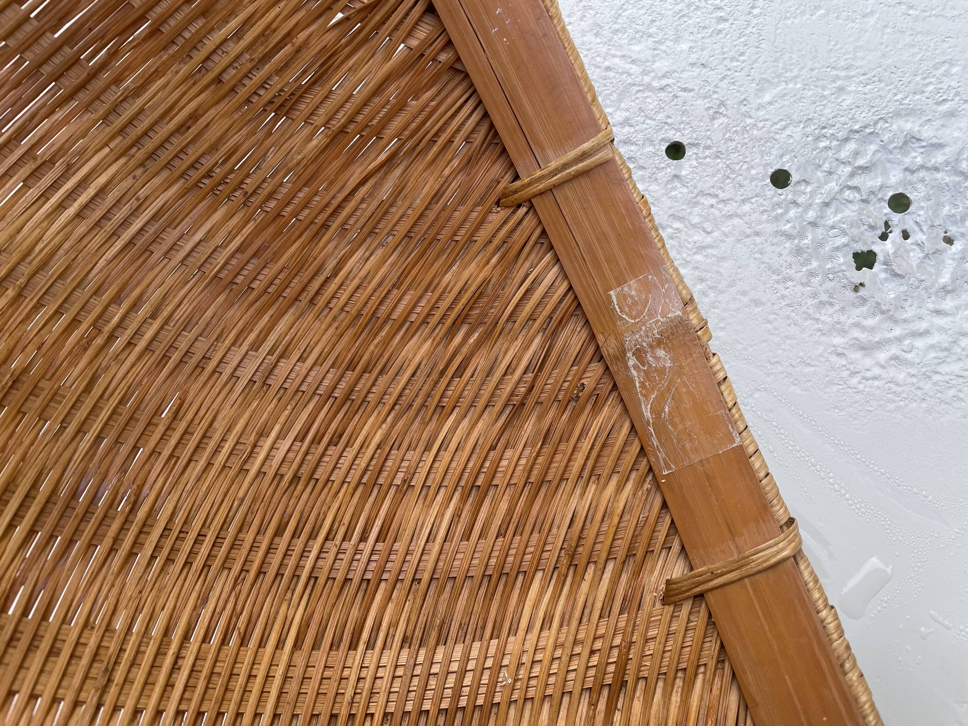 Round Basket made of Asian bamboo