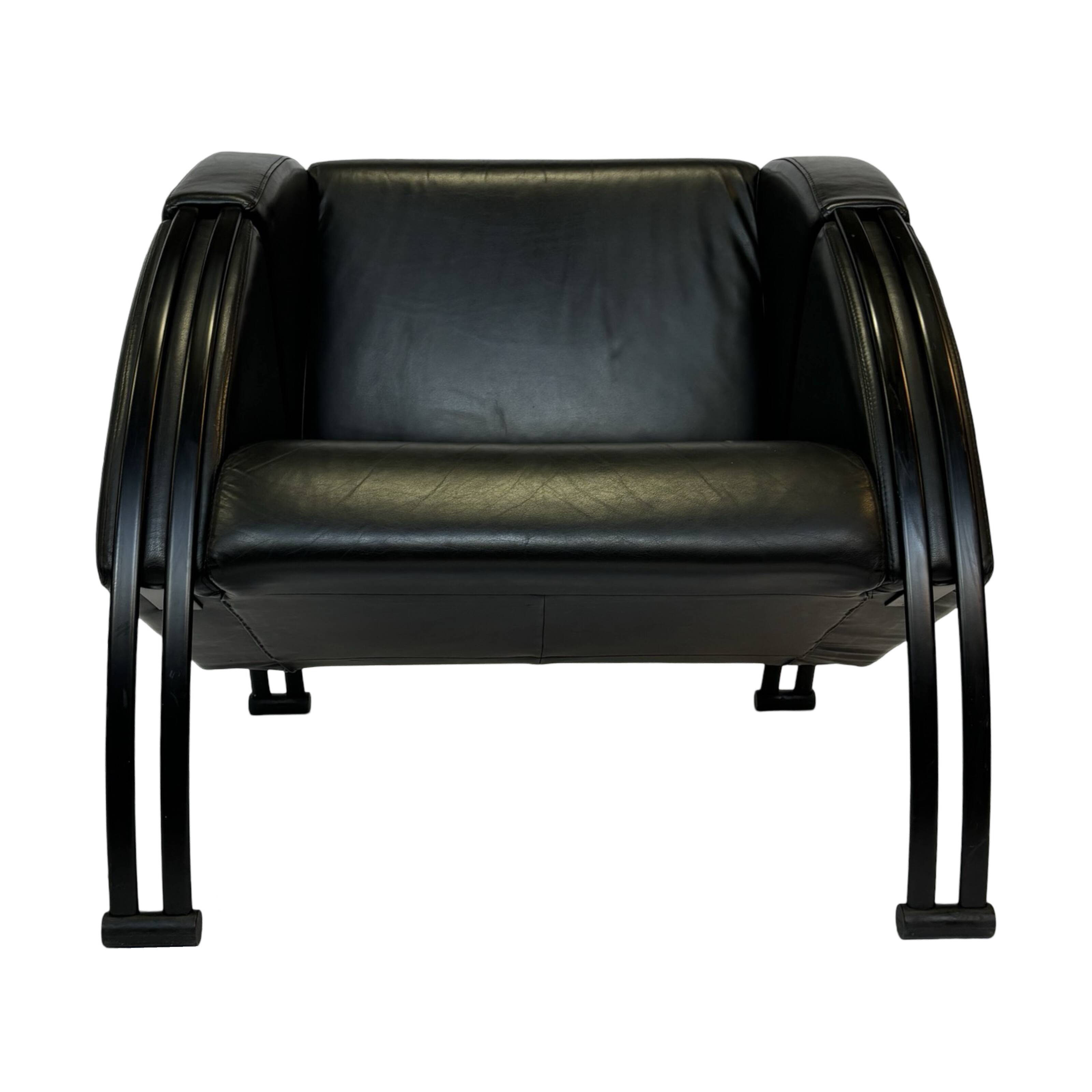 Vintage set of two Young International easy chairs  Post Modern design