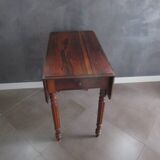 Antique oak folding side table