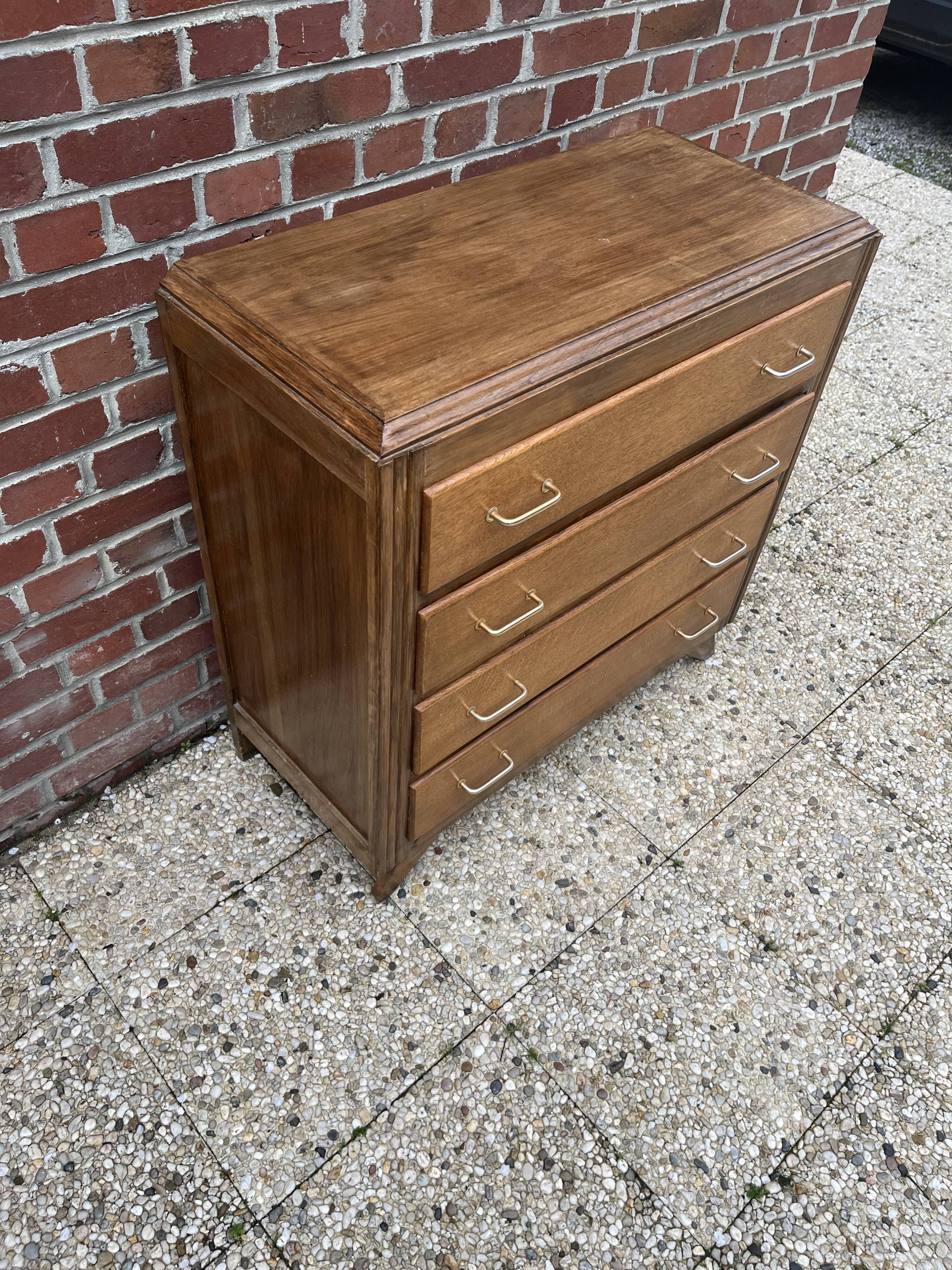 Vintage chest of drawers compass feet