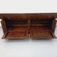 Low brutalist enfilade by Georges Robert in dark pine from the 1960s.