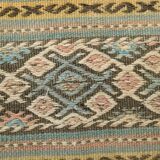 Tapis Kilim fait main rouge clair bleu 5x7 158x247 cm