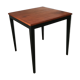 Scandinavian square table, spindle feet