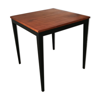 Scandinavian square table, spindle feet