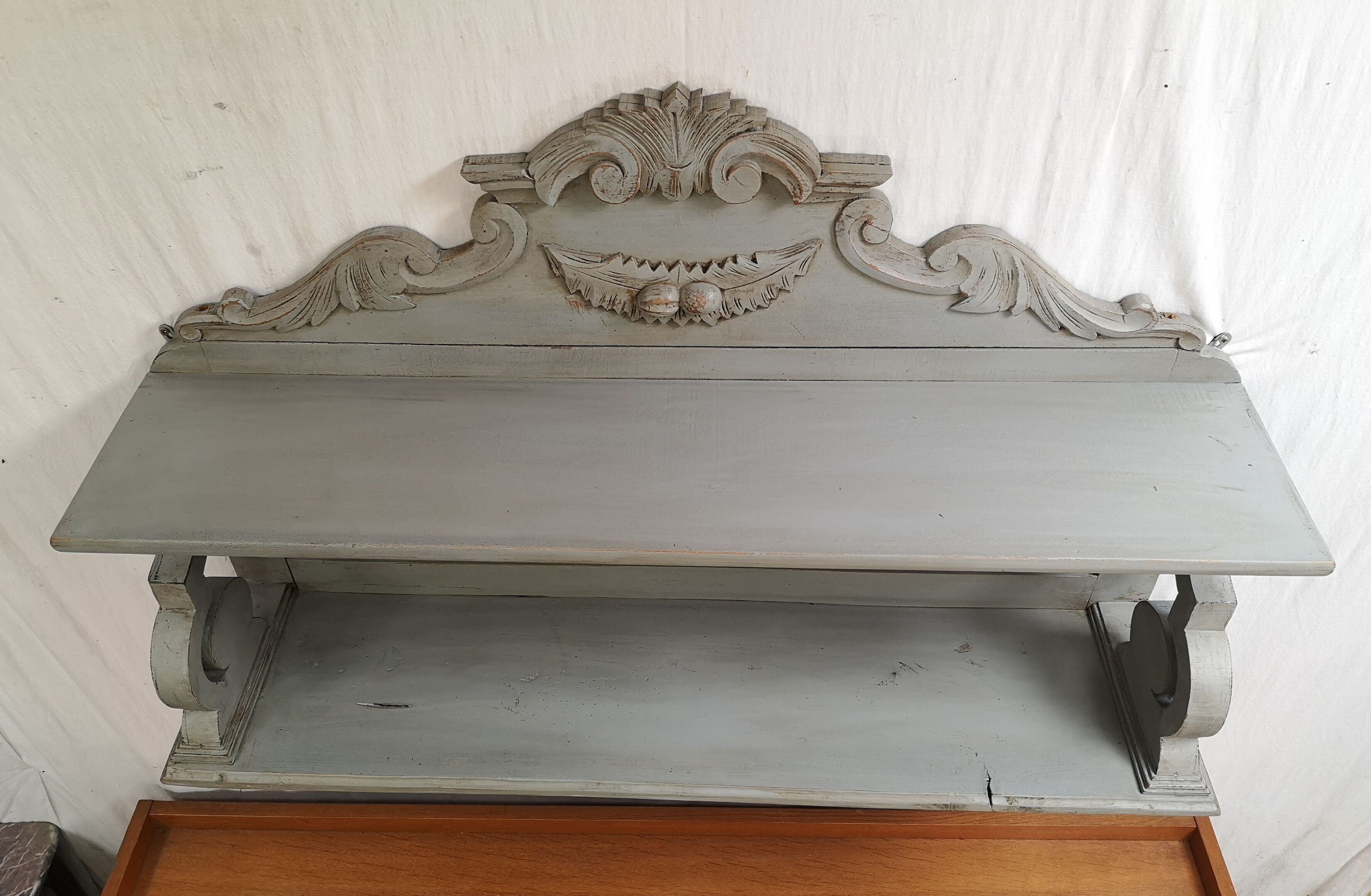 Wall shelf 19th XIX th patina shabby chic gustavian
