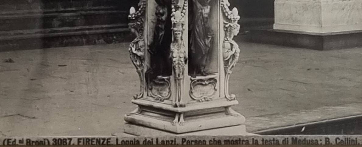Gelatin-silver photograph Broni Florence Persée Cellini circa 1900 30x35 cm