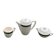 Coffee maker, milk jug and sugar bowl, Lumière, Digoin and Sarreguemines models
