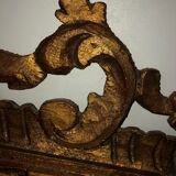 Golden wooden mirror old vintage 33x43cm