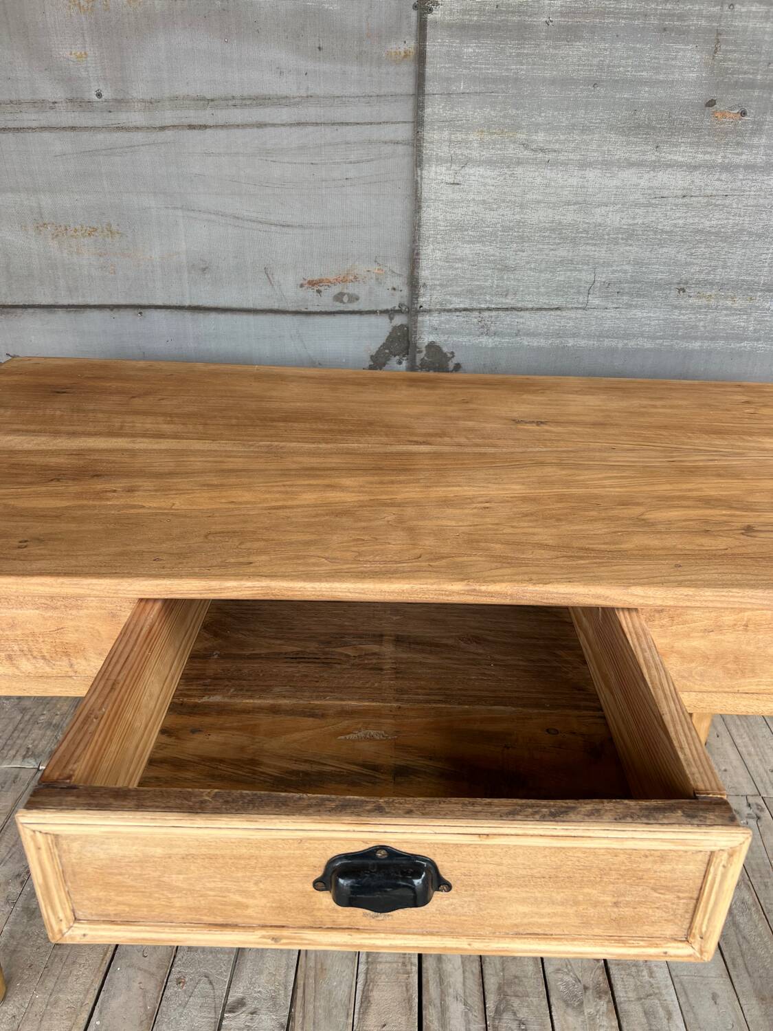 Table de campagne bois brut