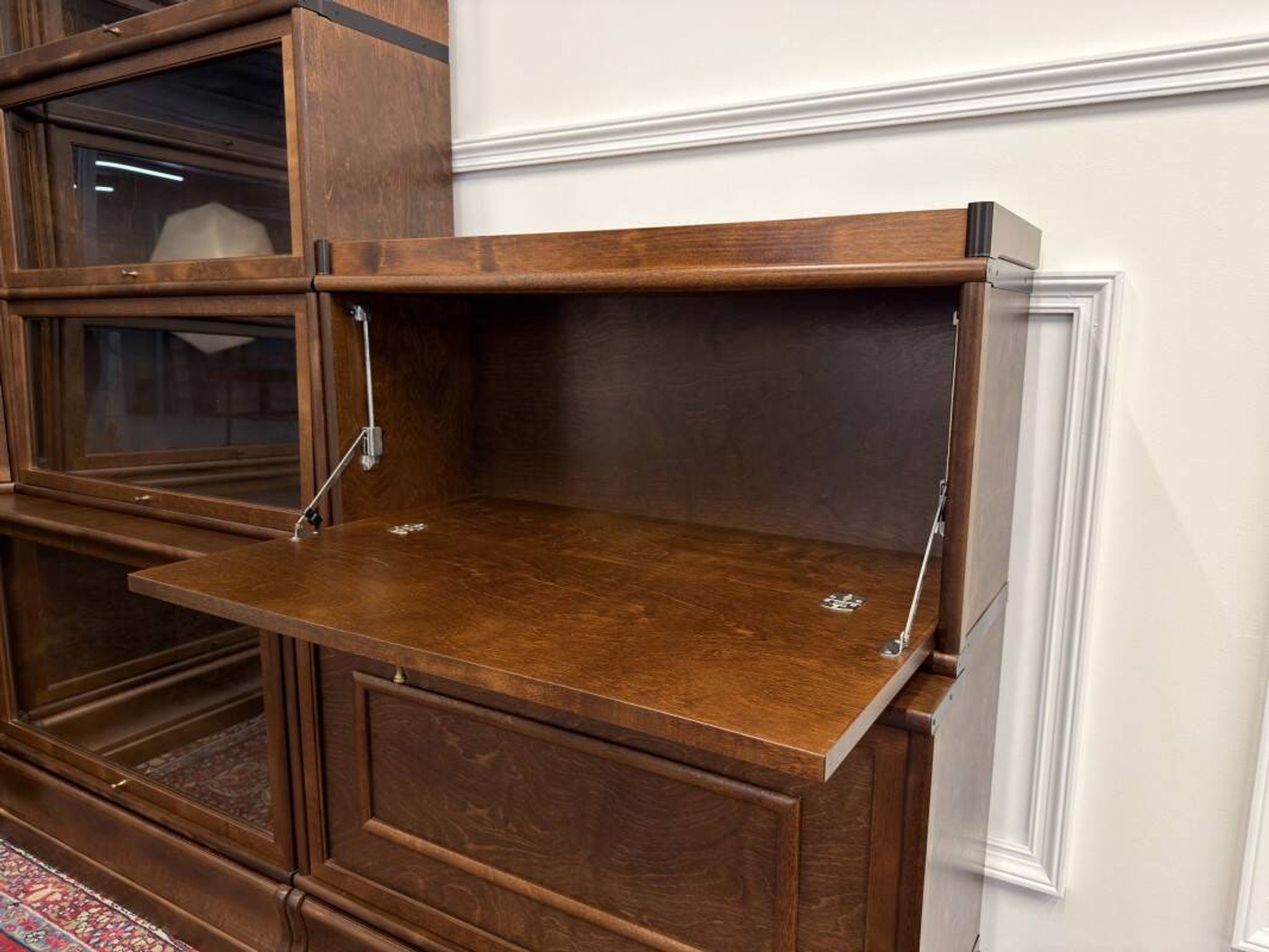 Classic English Globe Wernicke Style Corner Bookcase
