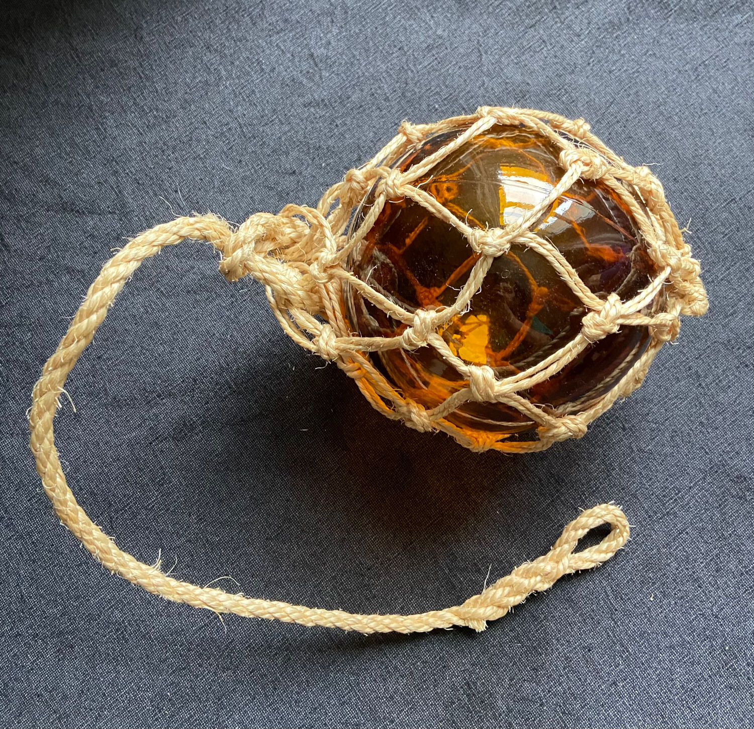 Marine float in glass and rope
