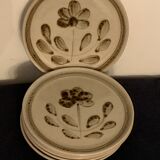 8 dessert plates of Sarreguemines, Jocelyne model
