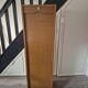 meuble rangement classeur bureau a rideau vintage marron