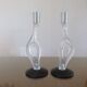 Pair of modernist candlesticks, 1990