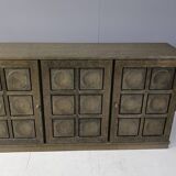 Graphical brutalist credenza, 1970s