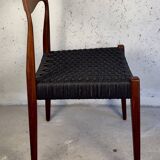 Dining Chair – Teak & Black Danish Cord,  1960