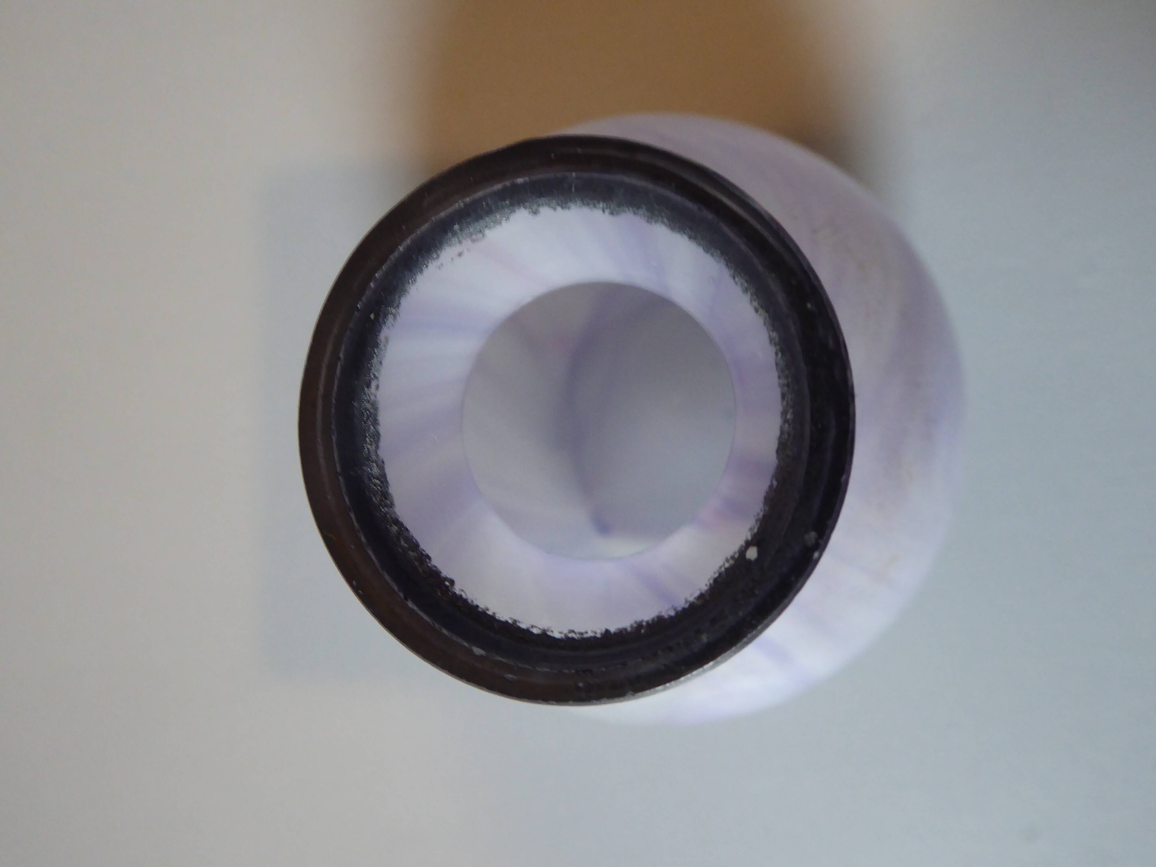 Purple glass paste vase