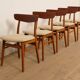 5 x dining chair | Farstrup | Model 210 | Restored | Cream/yellow