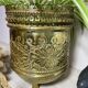 Cache pot tripode en laiton doré début xxème