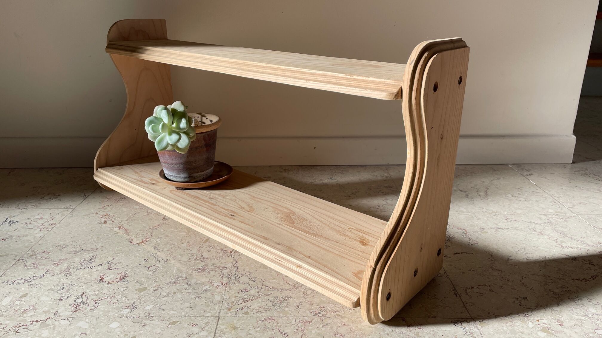 Vintage floor with double tops wood brut