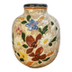 Ceramic vase by J. Massier Vallauris with floral decoration.