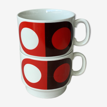 Tasses Weidmann vintage à déjeuner made in Italy