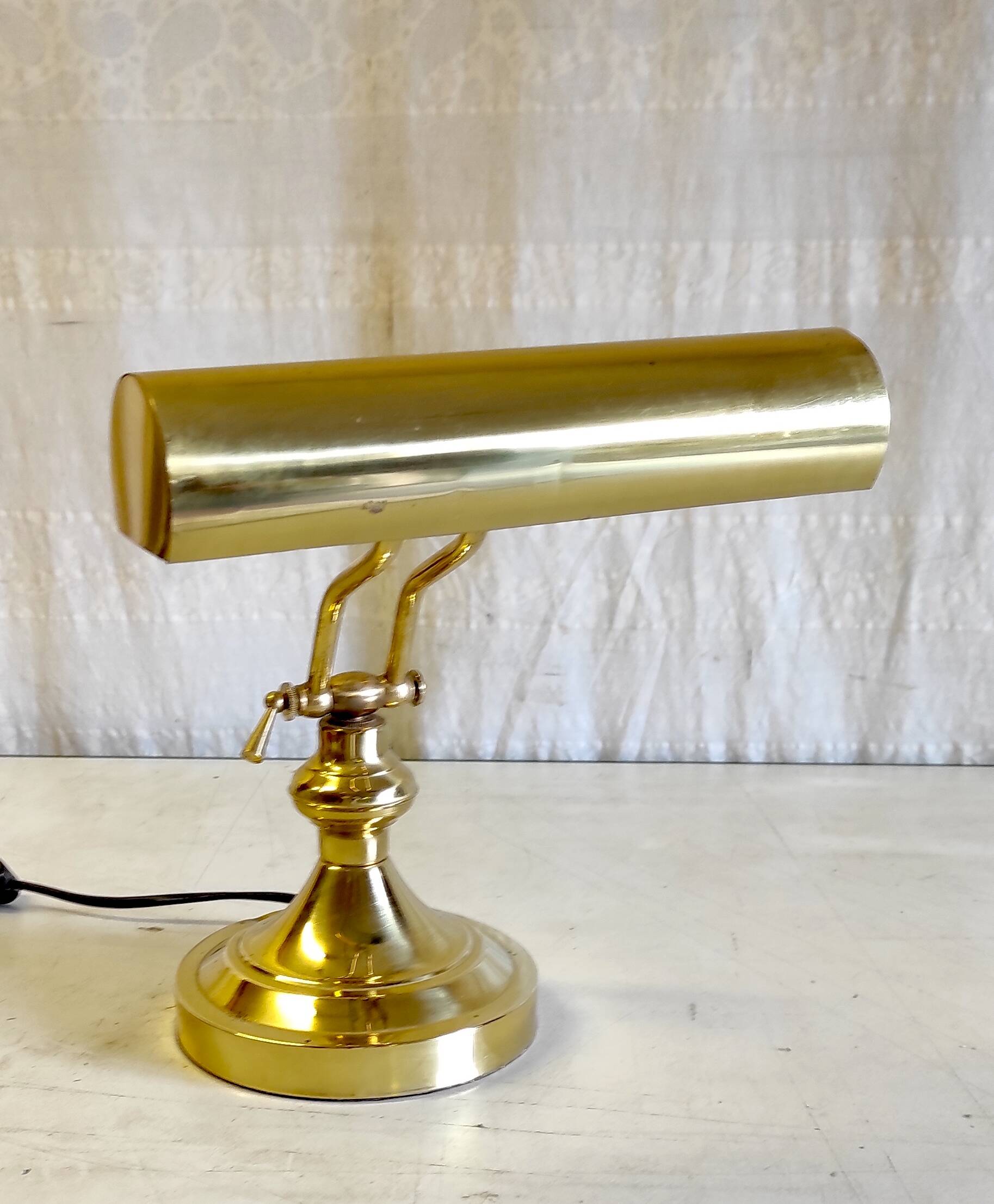 Articulated "piano" lamp in gilded metal - mid 20th century.