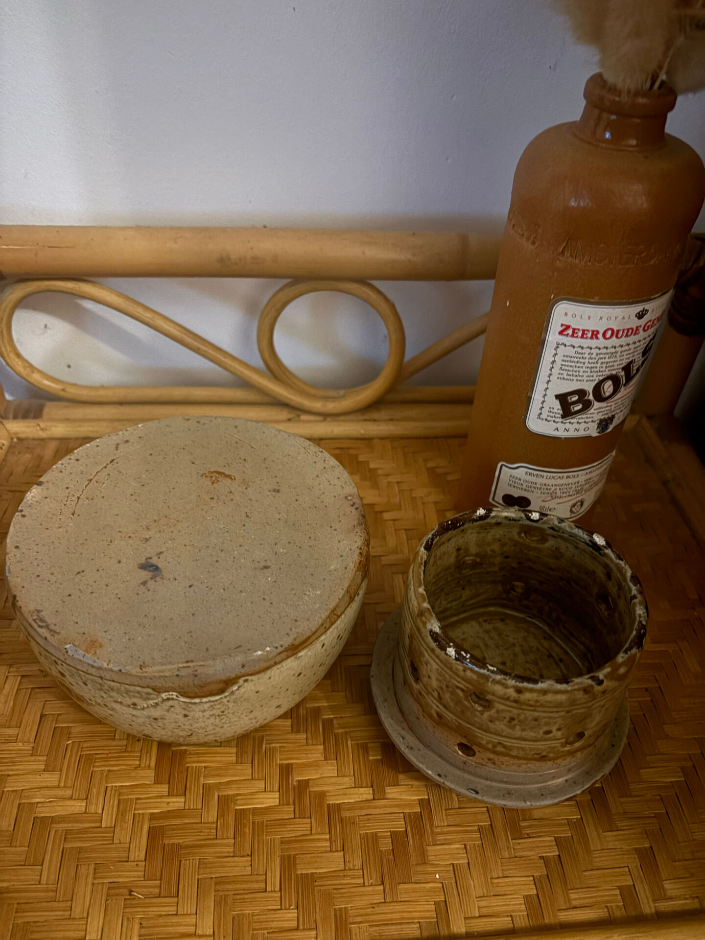 Water butter dish in stoneware