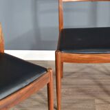 Set of 4 chairs by G Plan in teak and leatherette