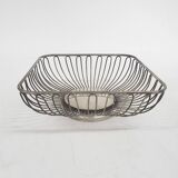 Wired square fruit bowl or bread basket, Italy 1970's