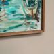 Original Swedish Oil on Canvas" Harbor" By Sven Sinde, Vintage & Framed 47×38cm