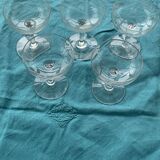 5 vintage mismatched champagne glasses